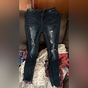 Dark colored jeans